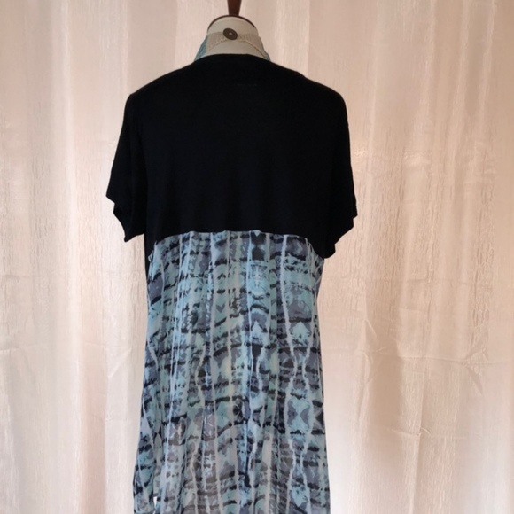 Bobeau Mixed Media High Low Tunic, 1X - Picture 4 of 6